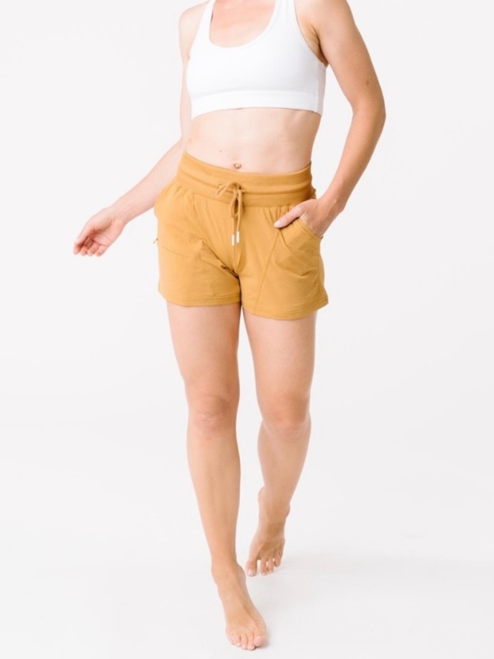 Zyia Active Dark Khaki Canyon Shorts | Size Medium - Picture 5 of 7